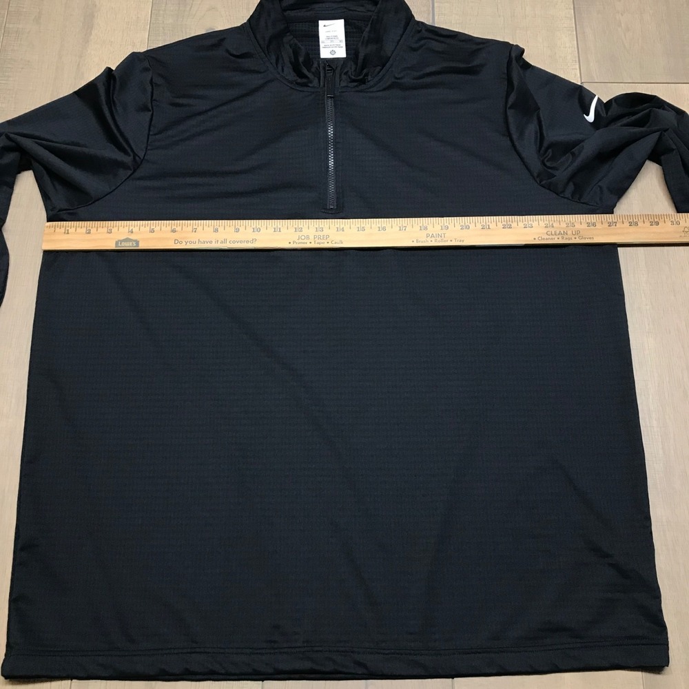 Nike 1/2 Zip Pullover Mens Size 3XLT Black Victory Golf Performance Dri-Fit 1/4 - Picture 8 of 11